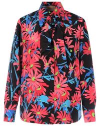 Gucci - X Ken Scott Floral Print Silk Shirt - Lyst