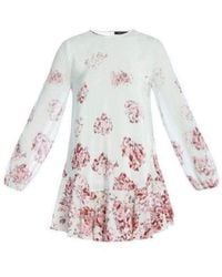 BCBGMAXAZRIA - Bailee Long Sleeve Flounce Hem Dress - Lyst