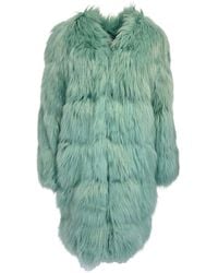 Gucci - Faux Fur Coat In Mint Color - Lyst