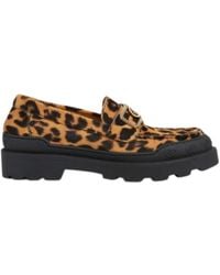 Gucci - Interlocking G Leopard Print Leather Loafers - Lyst