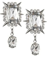 Alessandra Rich - Spike Pendant Drop Clip-on Earrings - Lyst