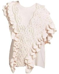 3.1 Phillip Lim - Wool Crochet Ruffle Sleeveless Knit Sweater Vest - Lyst