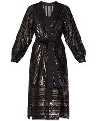 BCBGMAXAZRIA Sequin Bodycon Midaxi Dress in Purple | Lyst