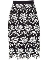 BCBGMAXAZRIA - Floral Hem Pencil Skirt - Lyst