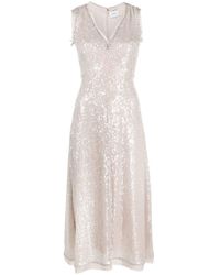 Erdem - Denise Crystal Embellished Sequin Midi Dress - Lyst