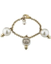 Gucci - Interlocking G Bracelet With Pearls - Lyst