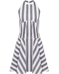 Alaïa - Short Striped Poplin Sun-dress - Lyst