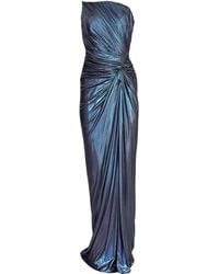 Cult Moda - Blue Metallic Cocktail Prom Dress - Lyst