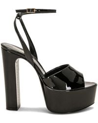 Saint Laurent - Sexy 95 Patent Platform Sandal - Lyst