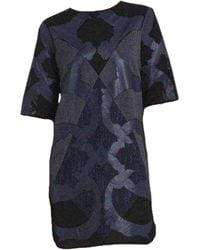 BCBGMAXAZRIA - Runway Blue Faux Leather Patch Luella Tunic Dress - Lyst
