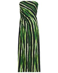 Proenza Schouler - Painted Stripe Strapless Midi Dress - Lyst