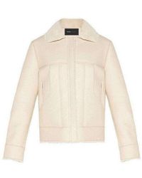 BCBGMAXAZRIA - Carlton Faux Leather Aviator Jacket - Lyst
