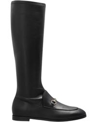Gucci - Jordaan Black Leather Knee-high Boots - Lyst