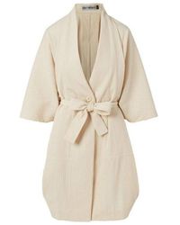 Issey Miyake - Sashiko Wrap Cotton Blend Jacket - Lyst