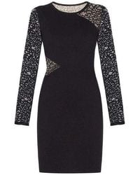 BCBGMAXAZRIA - Jorden Lace-contrast Body-con Dress - Lyst