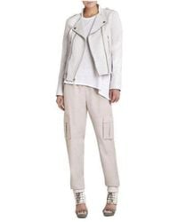 BCBGMAXAZRIA - Jennifer Leather Asymmetrical Zipper Moto Jacket - Lyst