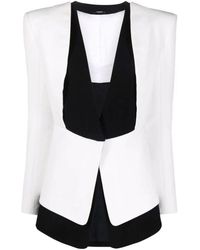 Balmain - Two-tone Crepe Blazer - Lyst