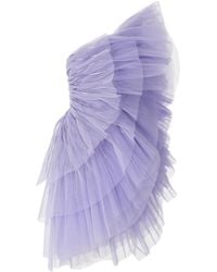 Pamella Roland - Pleated Tulle Mini Dress - Lyst