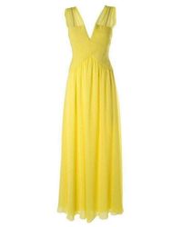 BCBGMAXAZRIA - Sleeveless Yellow Gown - Lyst