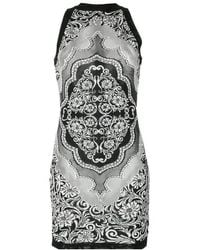 Balmain - Jacquard Lace Print Mini Dress - Lyst