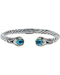 Effy - Sterling Silver And Blue Topaz Bangle Bracelet - Lyst