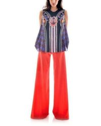 Mary Katrantzou - Red Sailor Wool Trousers Pants - Lyst
