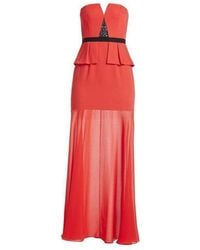 BCBGMAXAZRIA - Caitlyn Strapless Embellished-bodice Gown - Lyst
