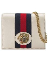 Gucci - White Rajah Chain Card Case Wallet - Lyst