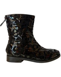 Alaïa - Black Patent Leather Ankle Boots - Lyst