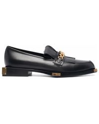 Balmain - Black Tomi Leather Loafers - Lyst