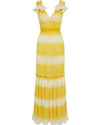 Prabal Gurung - Yellow Tadia Plissé Dress - Lyst