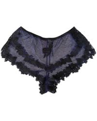 Jean Paul Gaultier - La Perla By Blue Lace Shorts - Lyst