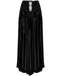 Rabanne - Crystal Detail Flared Maxi Skirt - Lyst