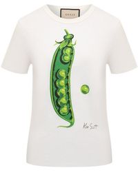 Gucci - X Ken Scott Pea Print T-shirt - Lyst