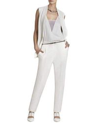 BCBGMAXAZRIA - Waylen Sleeveless White Jumpsuit - Lyst