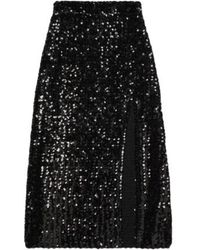 Gucci - Front Slit Sequin Embroidered Skirt - Lyst
