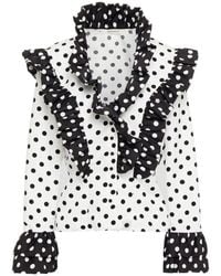 Rodarte - Ruffled Polka-dot Blouse - Lyst