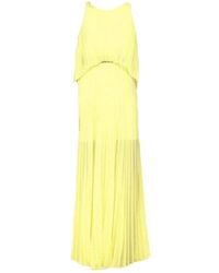 BCBGMAXAZRIA - Shaina Citron Sleeveless Pleated Gown - Lyst