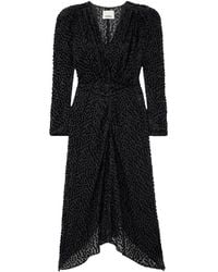 Isabel Marant - Maray Metallic Printed Silk Midi Dress - Lyst