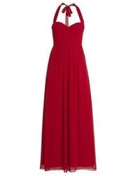 BCBGMAXAZRIA - Selene Halter Neck Ruched Dress - Lyst