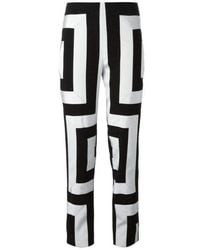 KENZO - Geometric Print Trousers Pants Fr 40 (us 10) - Lyst