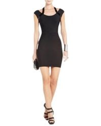BCBGMAXAZRIA - Black Karella Sequined Cocktail Dress - Lyst
