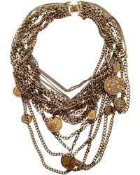 BCBGMAXAZRIA - Layered Coin Charm Statement Necklace - Lyst