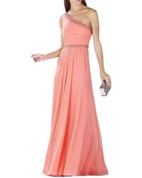 BCBGMAXAZRIA - Daniele Coral One Shoulder Embellished Gown - Lyst