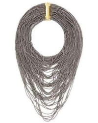 BCBGMAXAZRIA - Hematit Seed Bead Necklace - Lyst