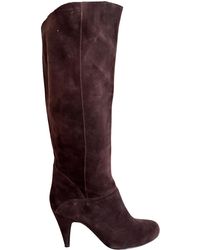 ALDO - Knee High Brown Suede Boots - Lyst