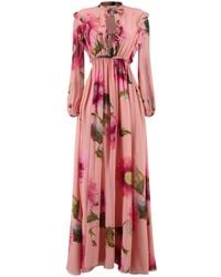 Giambattista Valli - Botanic Blow Up-print Silk Georgette Gown - Lyst