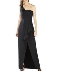 BCBGMAXAZRIA - Kristine One-shoulder Peplum Gown - Lyst