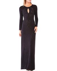 BCBGMAXAZRIA - Loryn Cutout Pointelle Maxi Dress - Lyst
