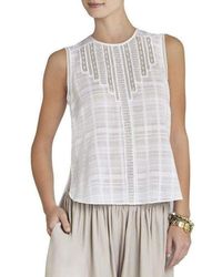 BCBGMAXAZRIA - Marci Sleeveless Lace-trim Top - Lyst